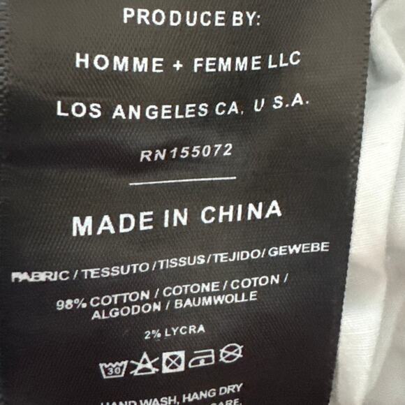 Homme + Femme Denim Shorts Embroidered Flowers Hummingbirds Size 32 Streetwear - Picture 7 of 8